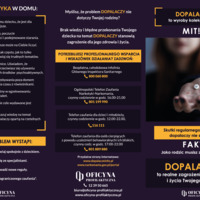 Ulotka: Dopalacze to wyroby kolekcjonerskie. Mit! (Rodzice)