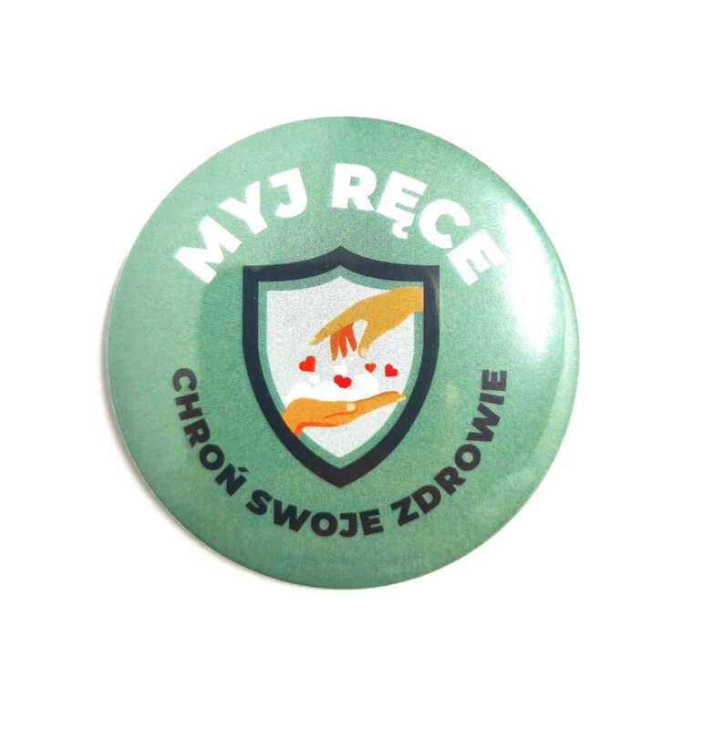 Przypinka: Myj Ręce