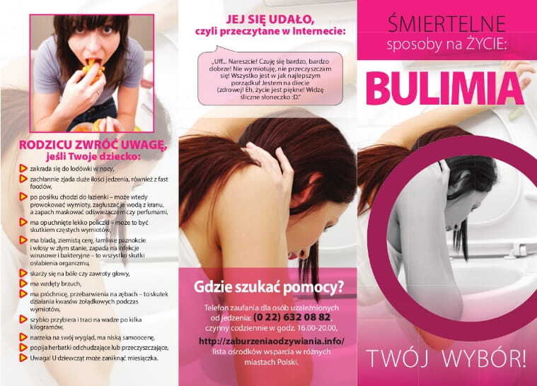 Ulotka: Profilaktyka zaburzeń odżywania - bulimia