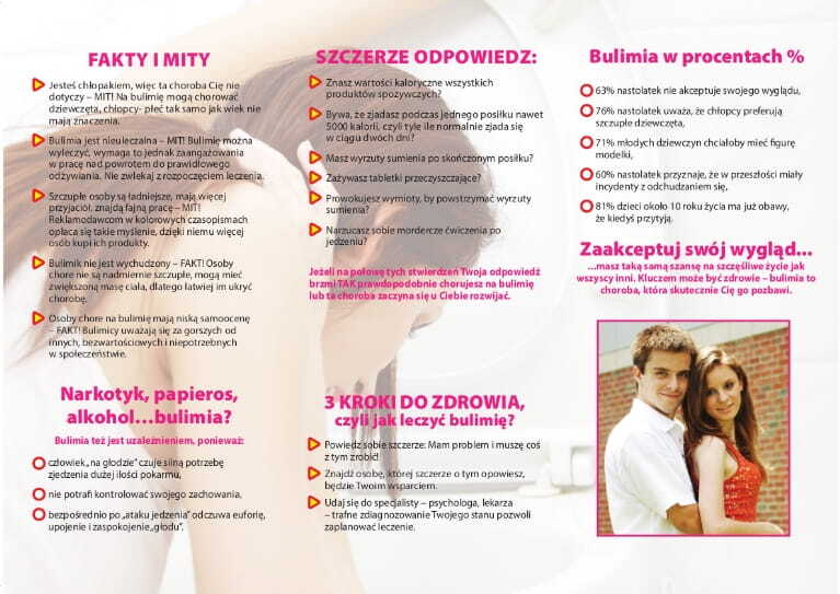 Ulotka: Profilaktyka zaburzeń odżywania - bulimia
